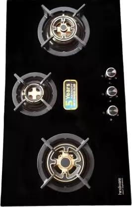 Hindware Built In Hob Siena 3 Burner 78 Cm Brass Burner with FFD