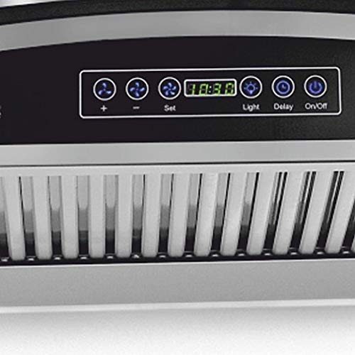 SUNFLAME 60cm 1100 m3/hr Ductless Chimney (Innova60AC, 2 Baffle+Charcoal Filters, Touch Control, Steel/Grey)
