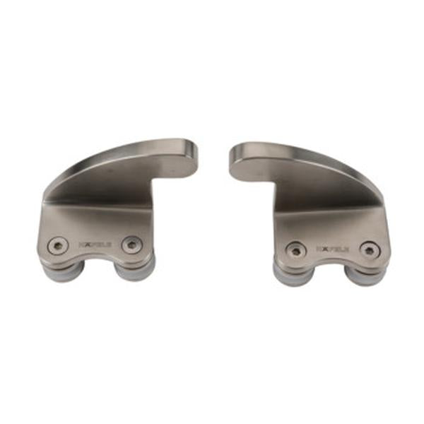 hafele 981.20.091 Stainless Steel Matt Top And Bottom Offset Pivot Set For Frameless Glass Doors - 100kg