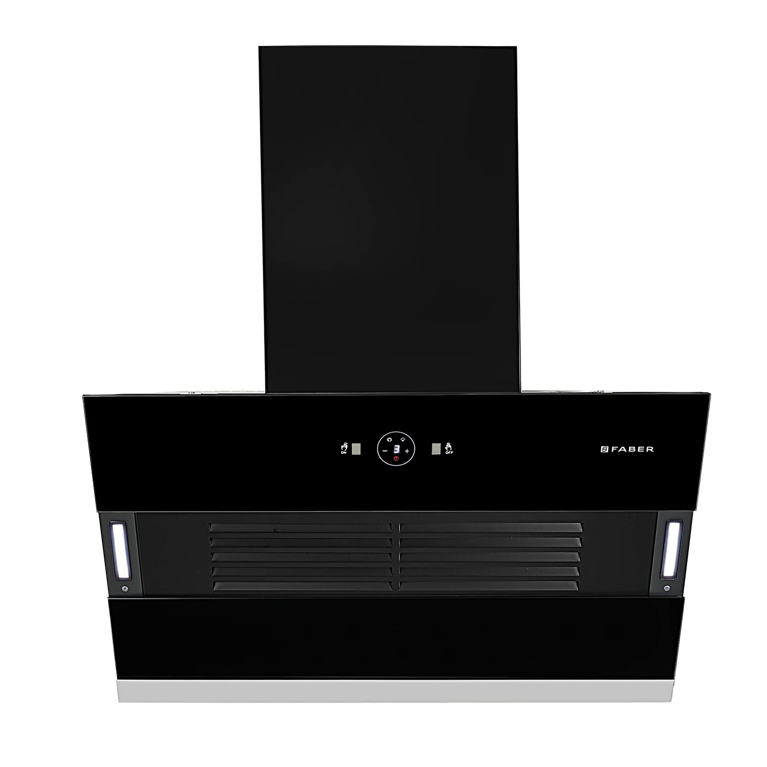 Faber 75 cm 1200 m3/hr Slant, Filterless Auto Clean Chimney (HOOD VERTIGO FL SC AC BK 75, Black)