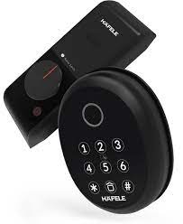 hafele 499.21.172 Chrome Polished RE Size Digital Lock Without Lever Handle And With Fingerprint RFID Keypad Password And Mech Key Access