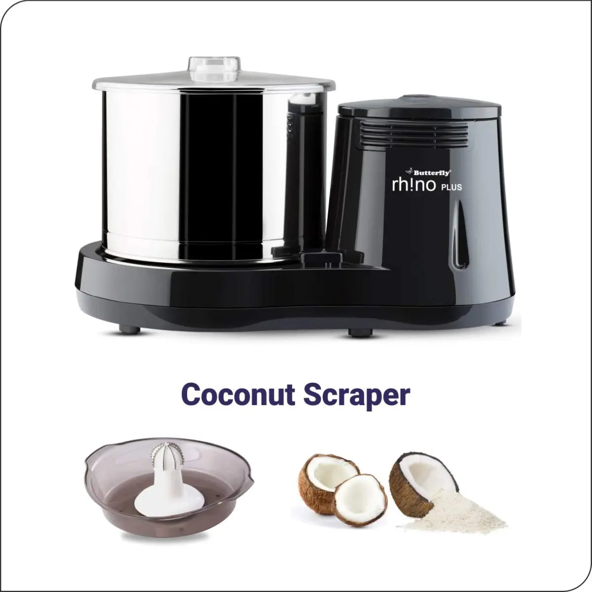 Butterfly Rhino Plus Wet Grinder, 2L (Grey) , 150W