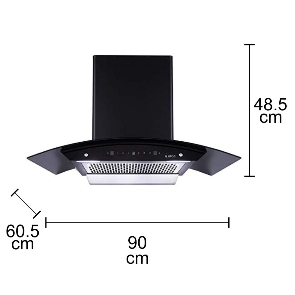 Elica Chimney Filterless Series EFL WD 906 HAC MS NERO