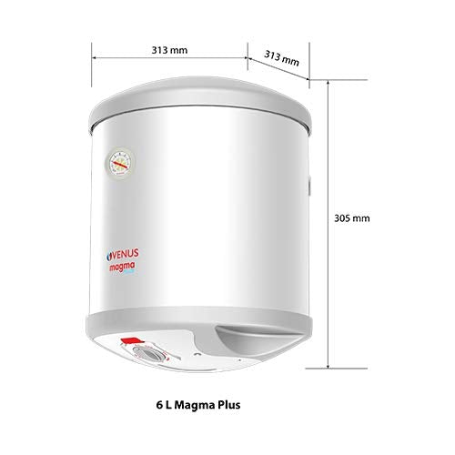 Venus Magma Plus 6GV 6l Water Heater White BEE Star 4 Rating
