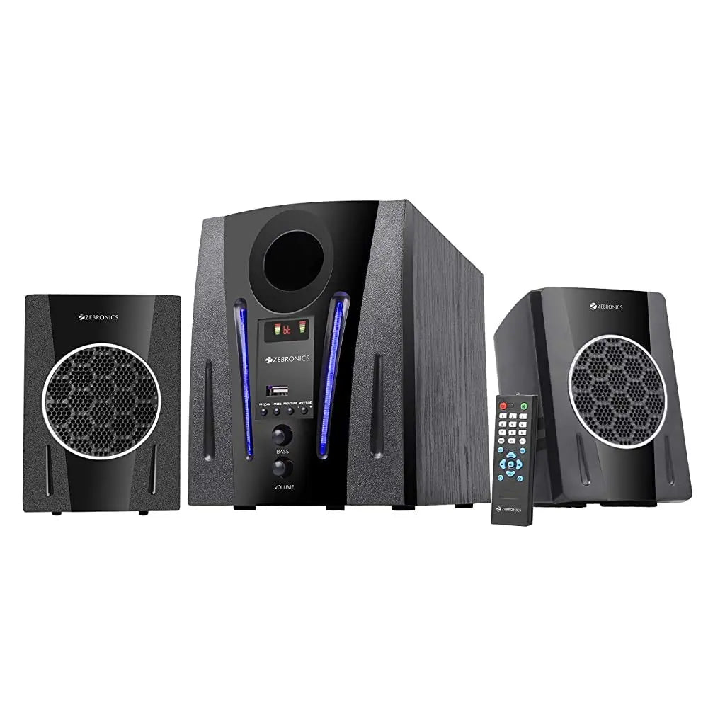 Zebronics ZEB-BT2150RUF 2.1 Multimedia Speaker with Bluetooth Supporting USB,AUX,Built in FM and Remote Control