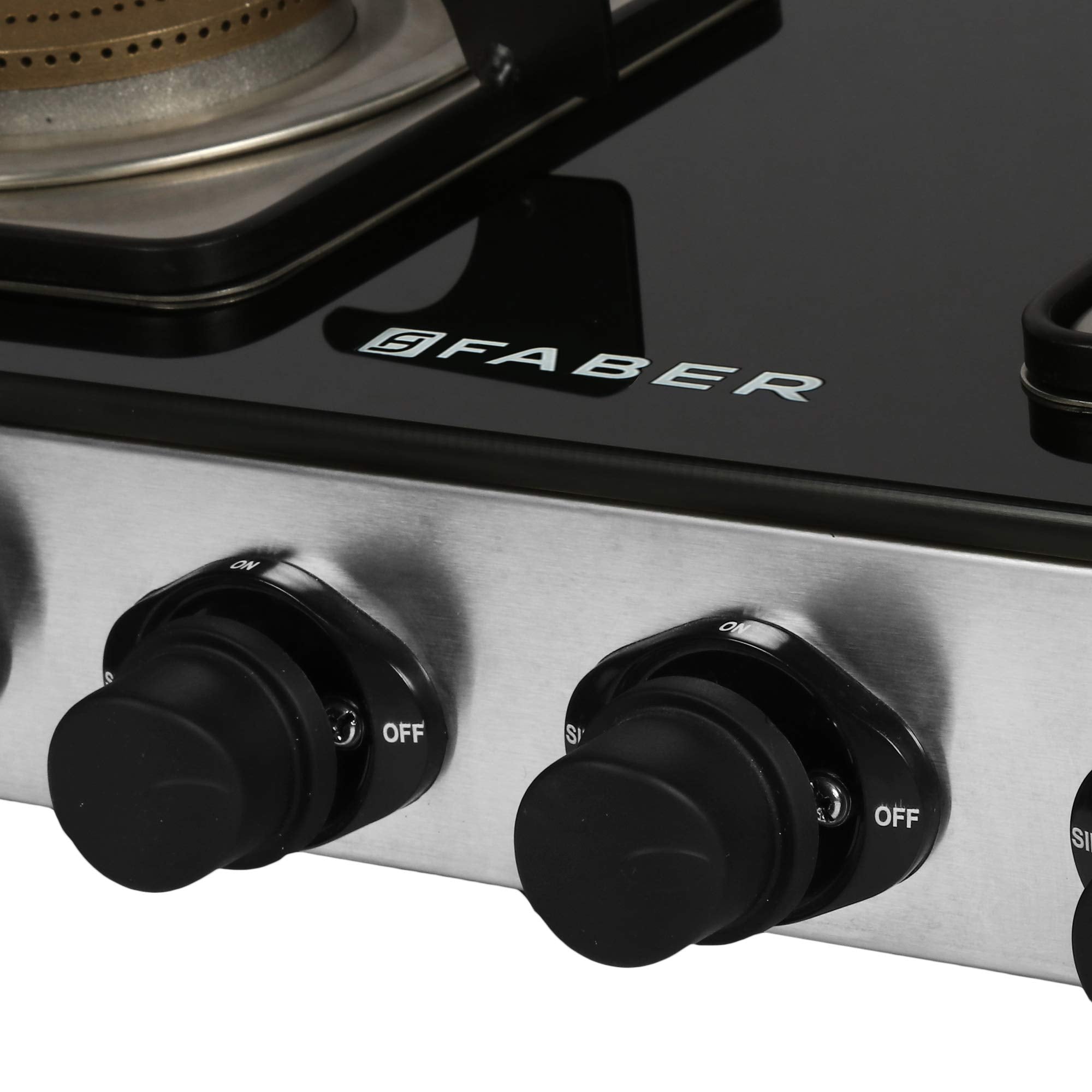 Faber Supreme Plus Glass 4 Burner Cooktop, Black (106.0534.545)