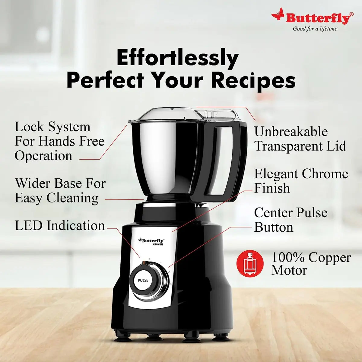 Butterfly Magnum 1.2 HP Mixer Grinder 4 Jar