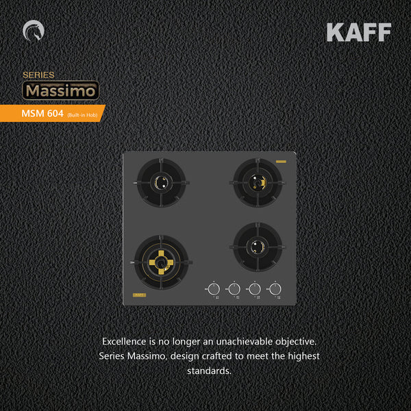 Kaff Massimo MSM 604X 60cm 4-Burner Hob: Streamlined and High-Performance Cooking Solution