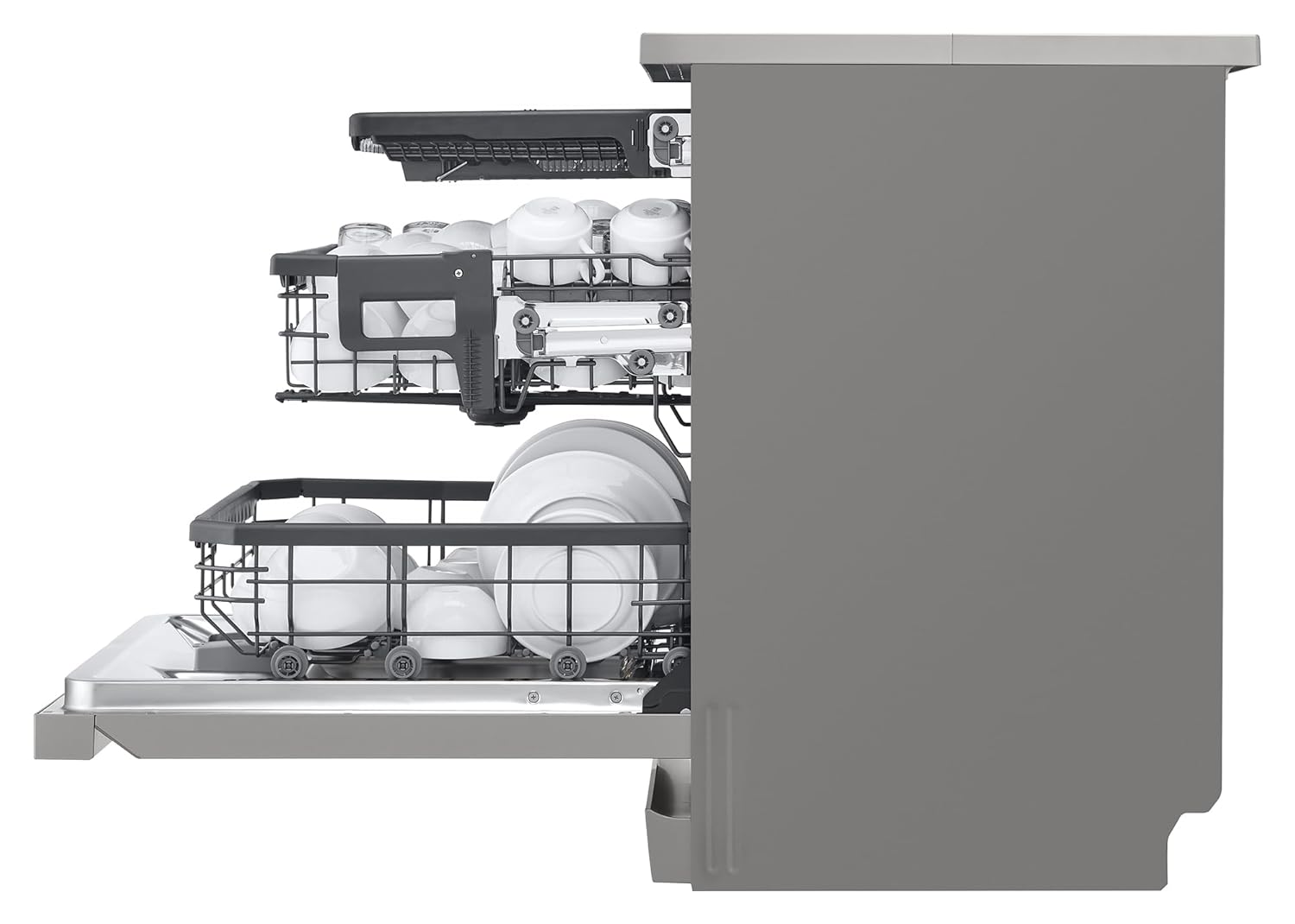 LG DFB435FV 15-Place Dishwasher: Powerful Cleaning for Big Loads
