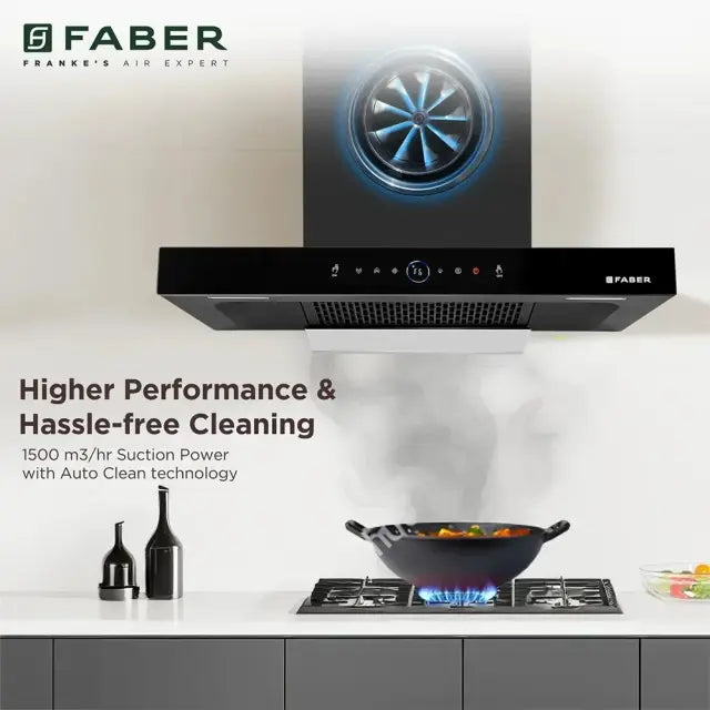 Faber 75Cm Wall Mount Chimney - HOOD DAZZLE BLDC IN HC SC FL BK: Sleek & Efficient Kitchen Ventilation