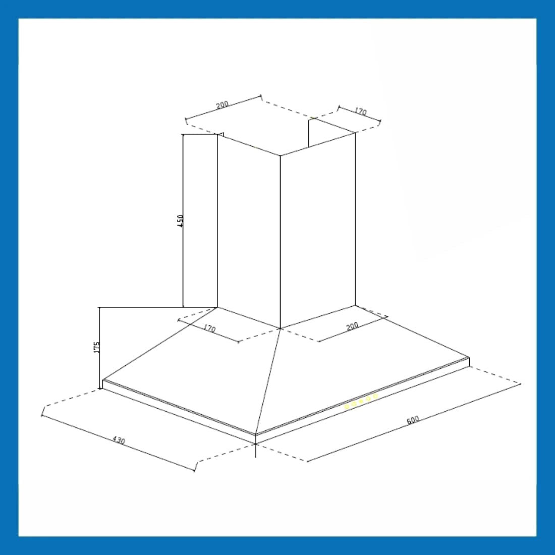 Glen Kitchen Chimney 6049 BLK 60 BF
