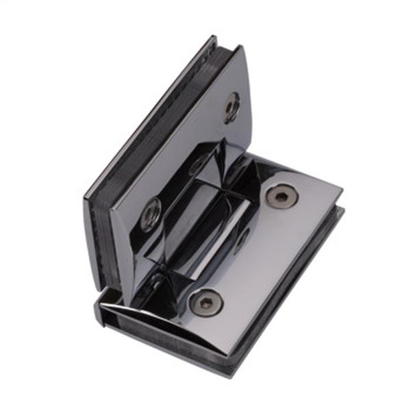 hafele 981.35.096 Glass To Glass Hinge 90° For 8 To 10mm Glass Nickel Matt