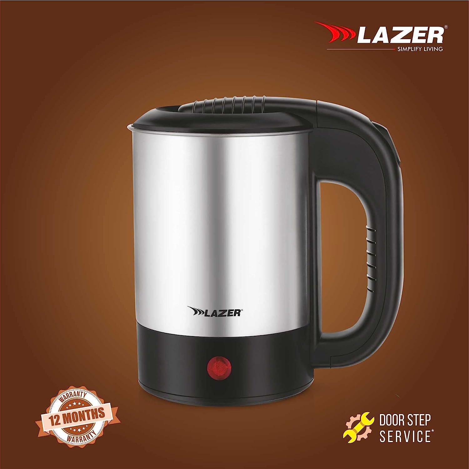 Lazer Hotpot 0.5liter 1000W Electric Kettle (Brushed steel)