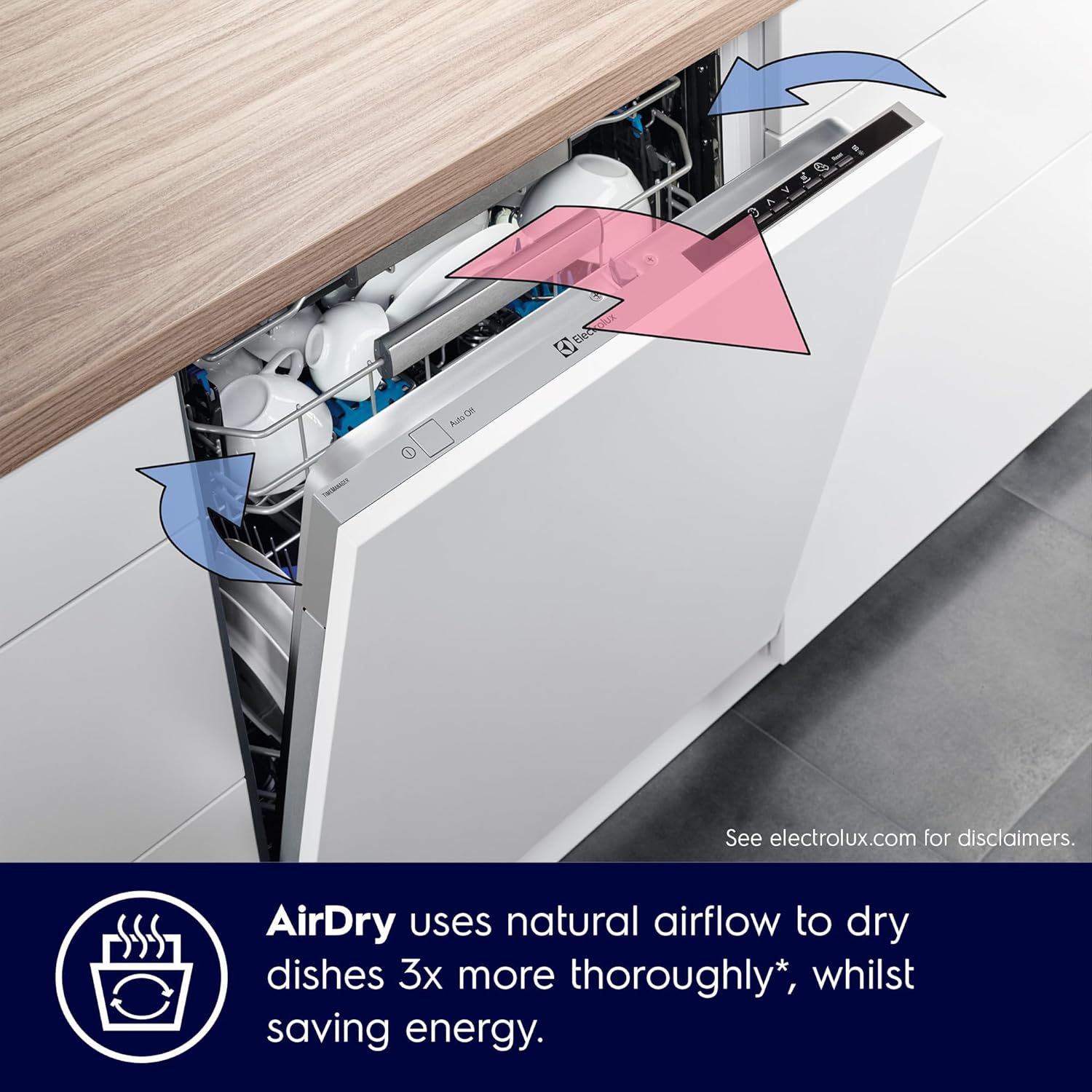 Electrolux ESA47220SW: 13 Place Settings Dishwasher with AirDry & In-Built Heater for Home