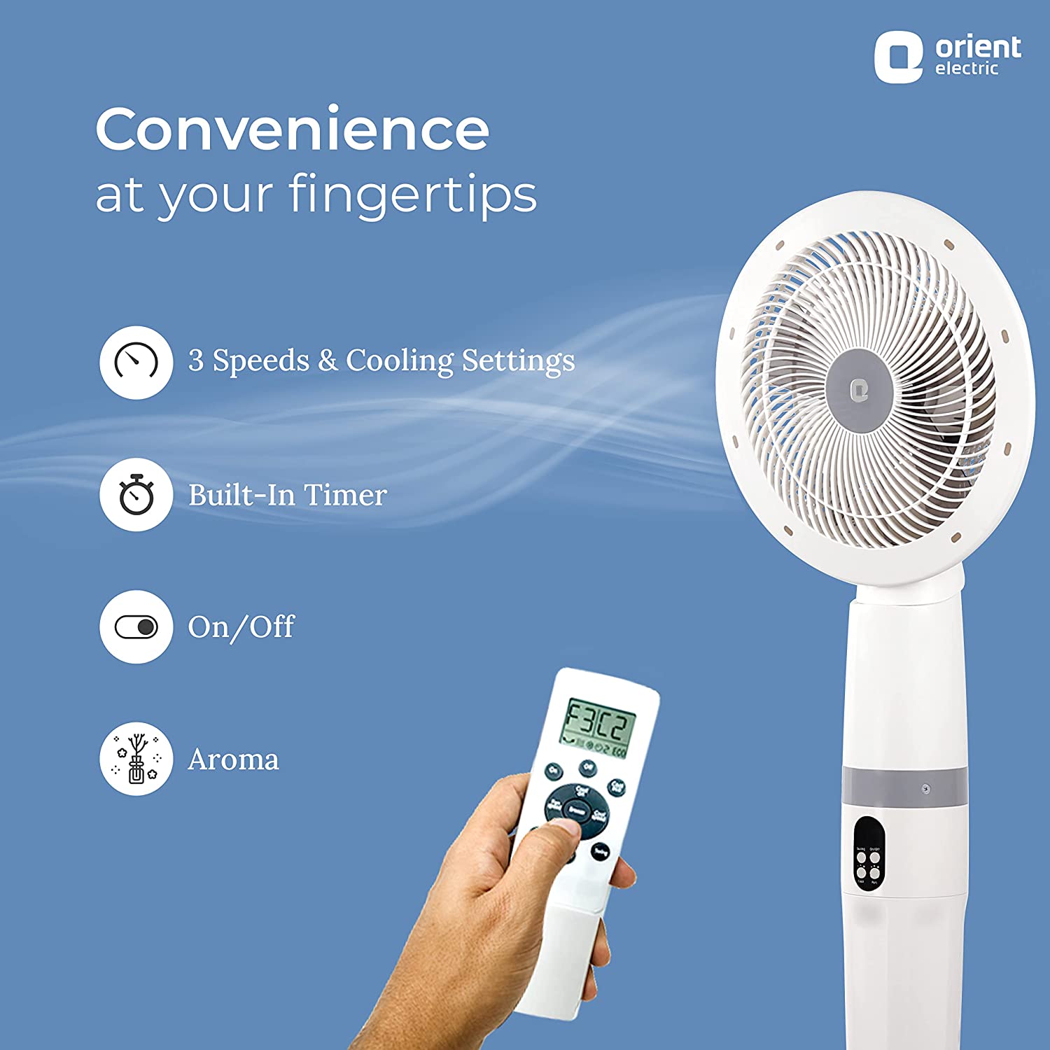 Orient Electric Floor Fan 	‎Cloud 3 White