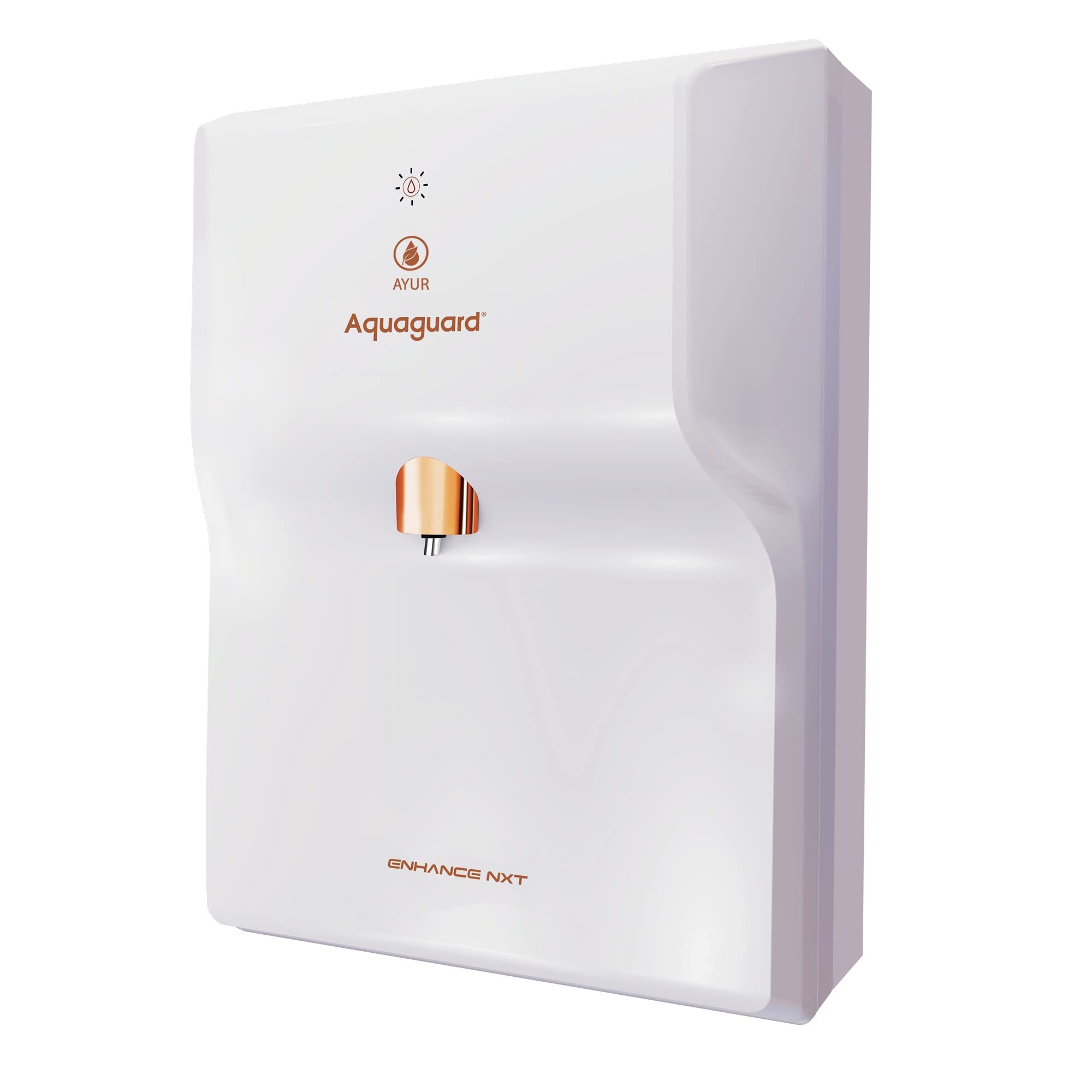 Aquaguard Enhance NXT Water Purifier with Patented Active Copper+UV+Ayur+Minetal Gurad Technology with ethe goodness of 7 Ayurvedic herbs, spices with purified water