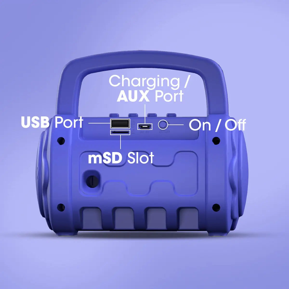 Zebronics Zeb-County 3 Portable Wireless Speaker Supporting Bluetooth v5.0, FM Radio, Call Function, Built-in Rechargeable Battery, USB/Micro SD Card Slot, 3.5mm AUX Input, TWS (Blue)