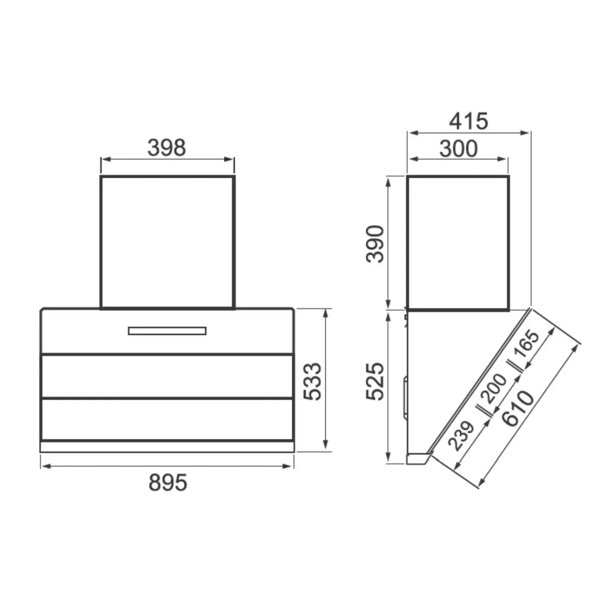 Glen 6073 MS Vertical Glass Filter Less Auto Clean Chimney with Motion Sensor 1400 m3h (BLDC Motor) - 90 cm