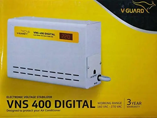 V-Guard VNS 400 Digial Voltage Stabilizer (Grey)