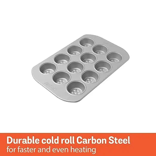 Meyer Bakemaster Non Stick 12 Cup Mini Muffin Pan 47341 Grey