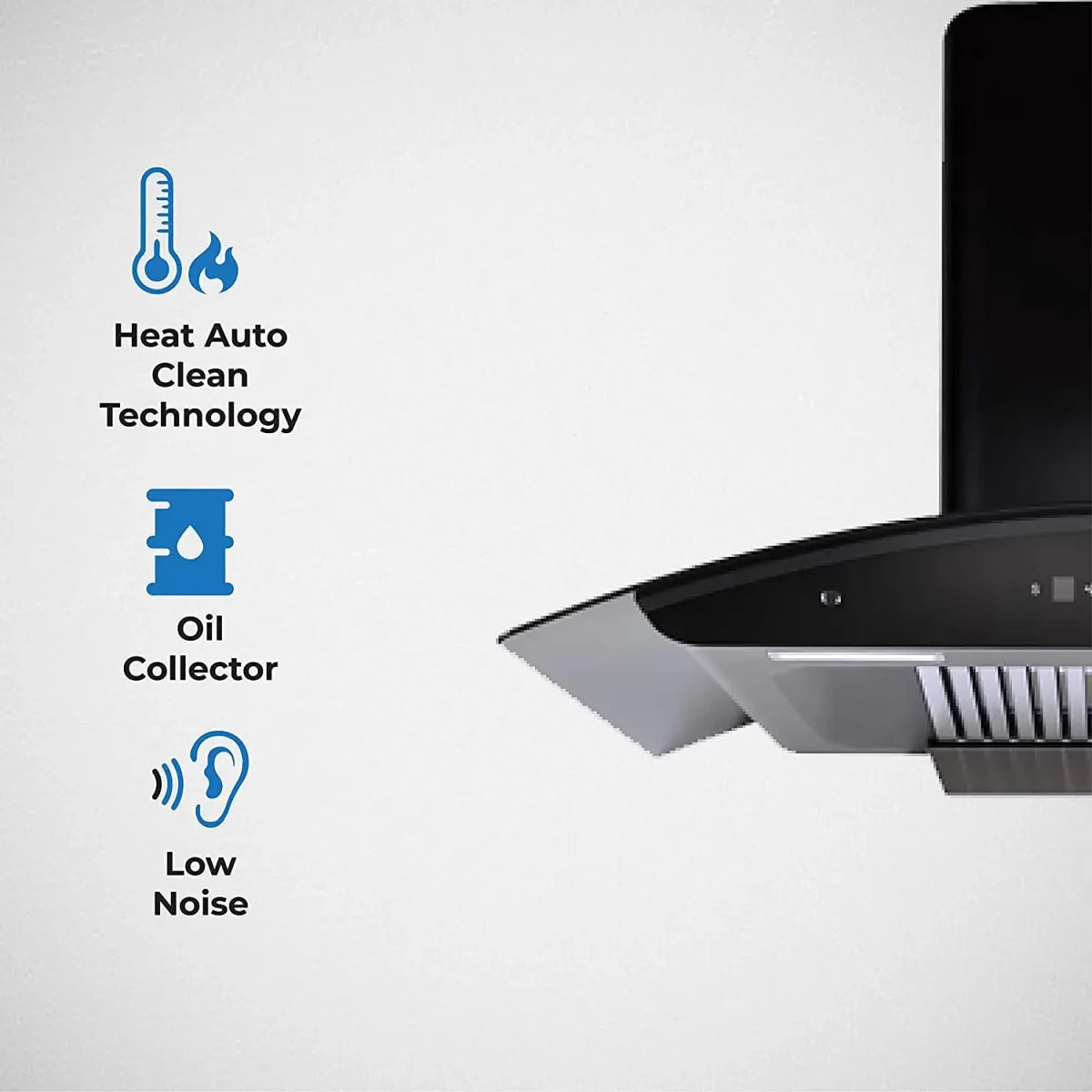 Elica 90 cm 1425 m3/hr Auto Clean Chimney with Free Kit (WD TBF HAC 90 MS NERO, 2 BFs, Touch + MS Control, BK)