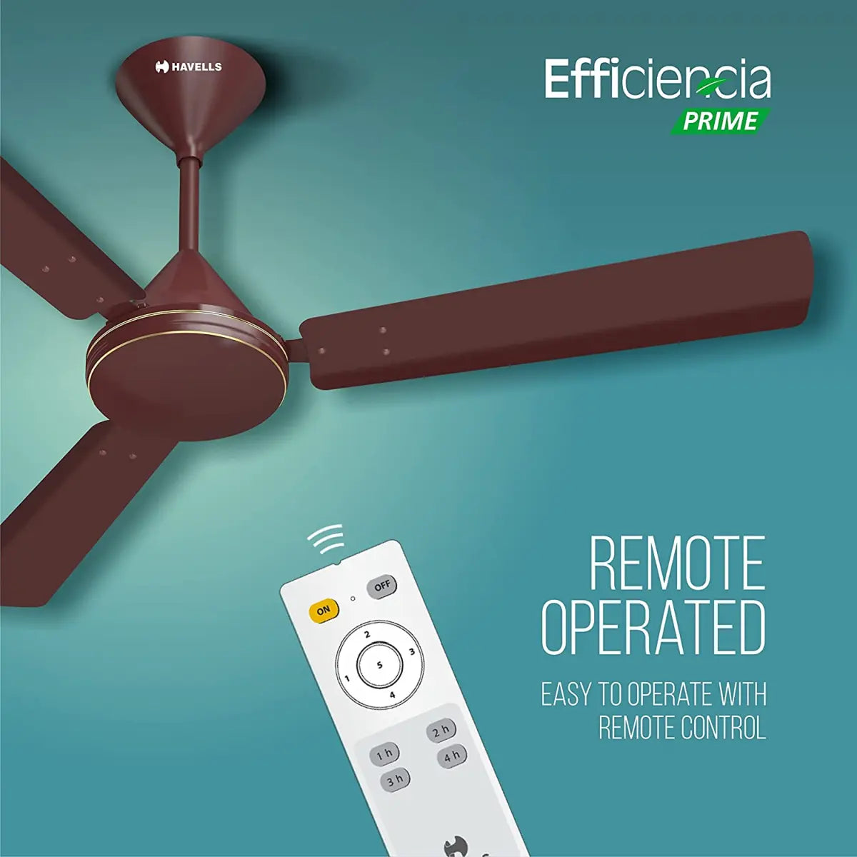 Havells Fan Efficiencia Prime 1200 mm with Remote Brown