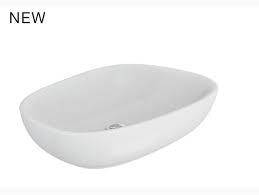 வெள்ளை நிறத்தில் குழாய் துளை இல்லாத kohler K-76601IN-0 563மிமீ பாத்திரப் படுகை