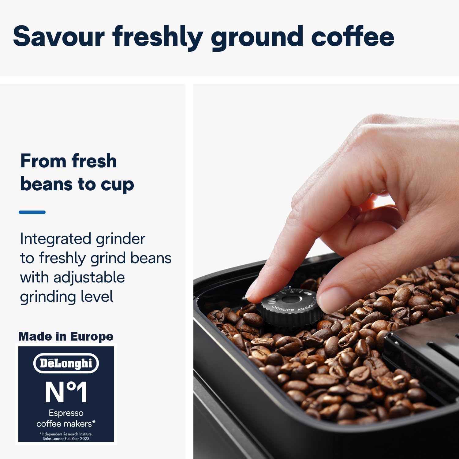 DeLonghi Ecam290.81 Magnifica Evo|Bean To Cup Coffee Machine|7 One-Touch Recipes|15 Bar|1450 W|Demo & Installation (Titanium Black)