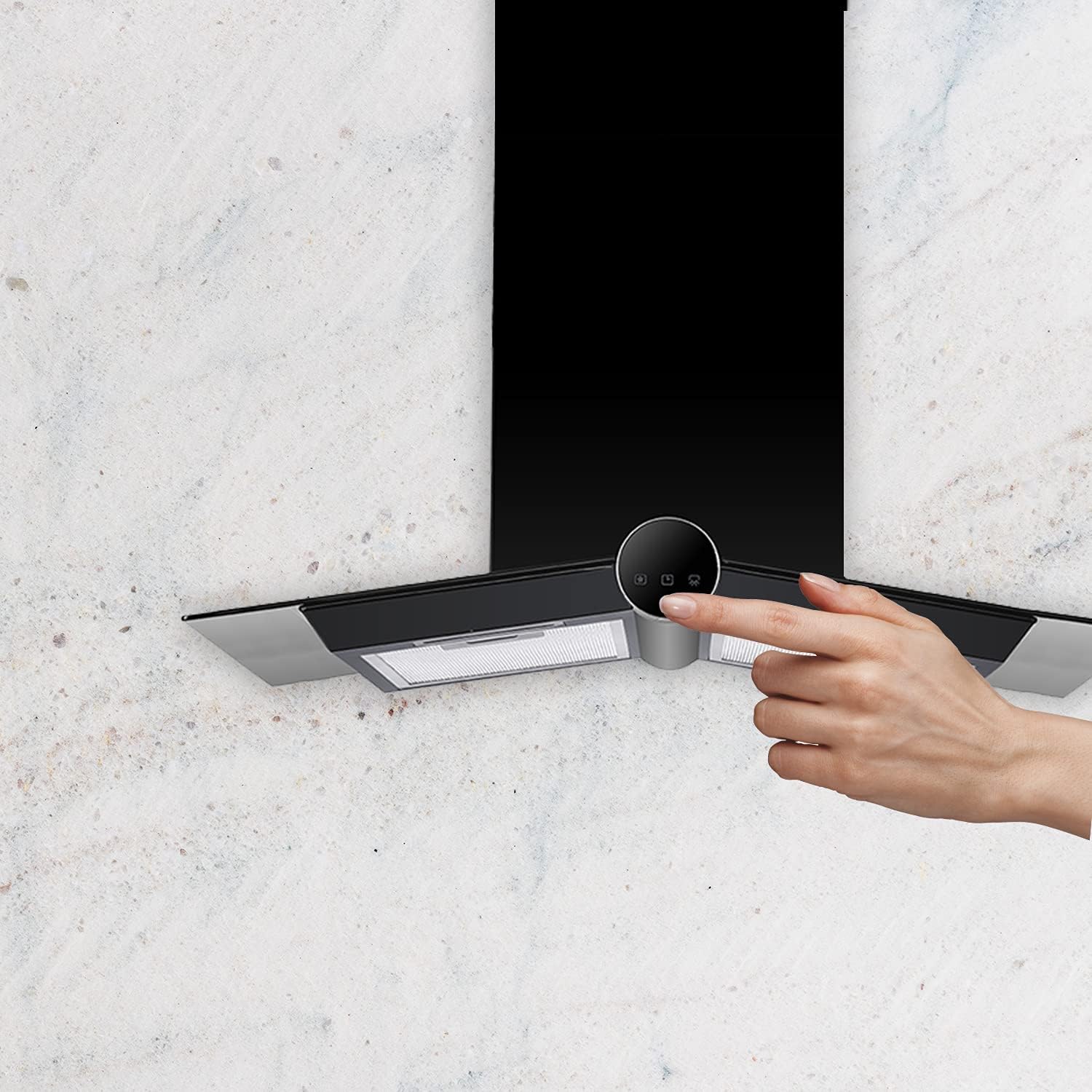 Carysil Wings 60 cm 1000 m3/hr Heat Auto Clean Chimney - Digital Display, Touch control, BF, BK, Oil Collector
