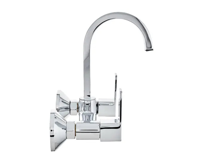 Cera Ruby F1005501 Brass Single Lever Sink Mixer (Silver)