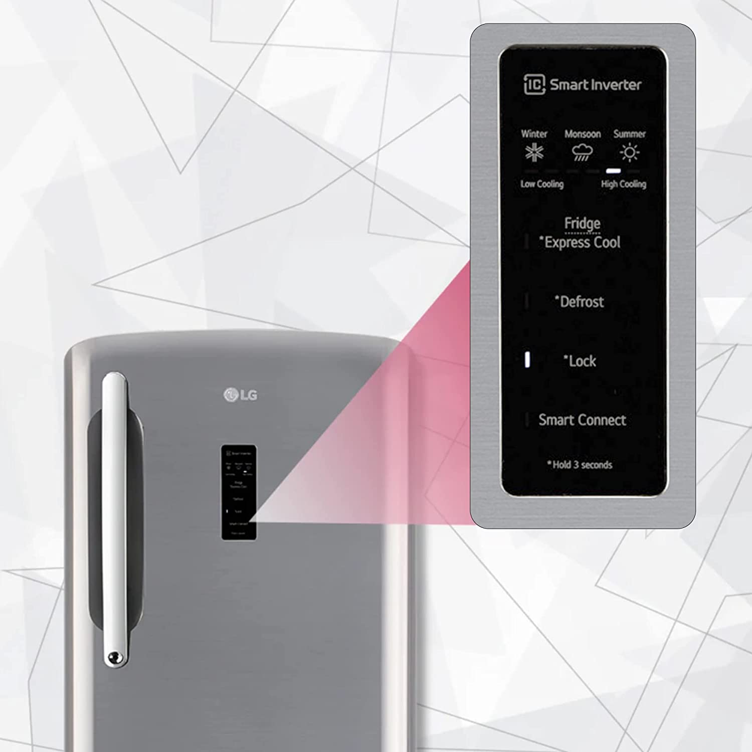 LG 204 L 4 Star Refrigerator GL-D211CPZY ‎Shiny Steel