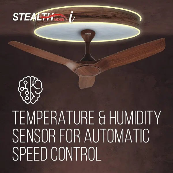 Havells Stealth Wood i 1200mm Ceiling Fan (Walnut)