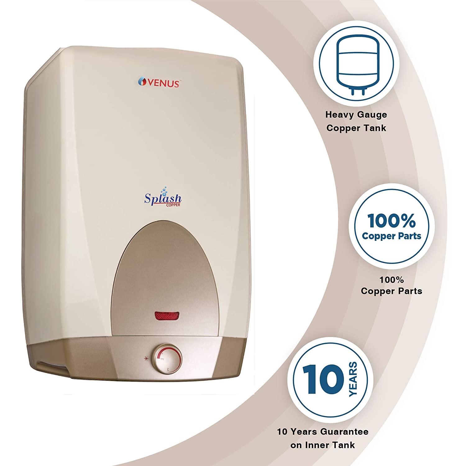 Venus  25CU 25L Water Heater Ivory 3 Star Rating