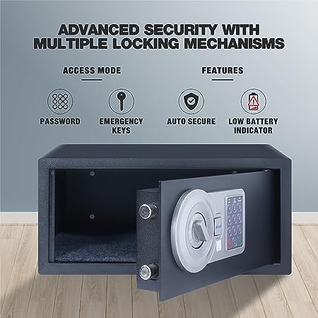 Ozone Premium 26.4 Liter Laptop Safe Electronic Digital Locker Safe agate black