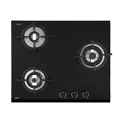 KAFF Built-in Hob Tempered Glass 3 Burner Hob Black - KH 60 BR 31