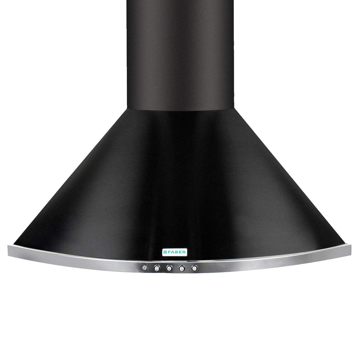 Faber 60 cm 1095 m³/HR Pyramid Kitchen Chimney (HOOD TENDER 3D BK T2S2 LTW 60, 2 Baffle Filters, Black)