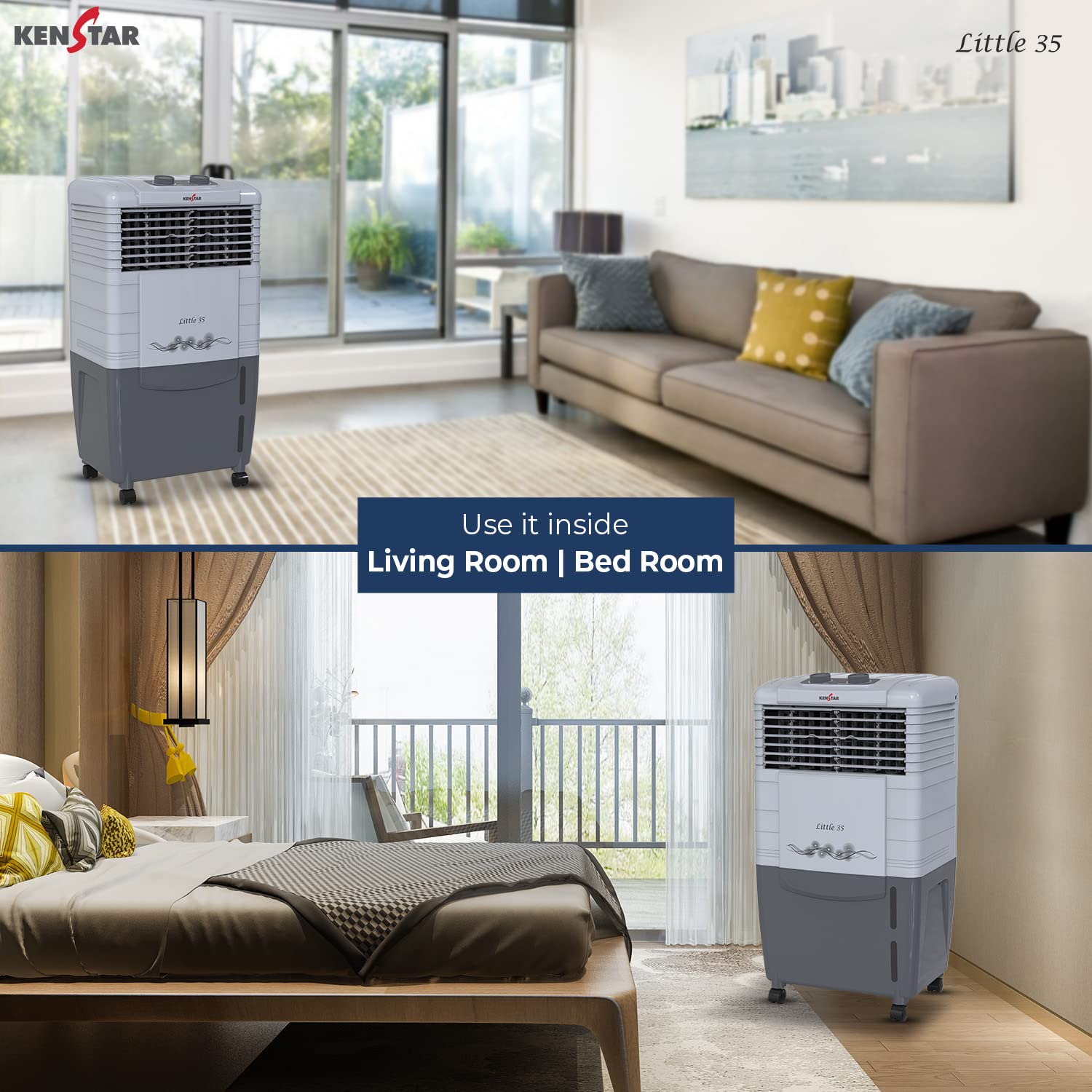 Kenstar LITTLE HC 35 Personal Desert Air Water Cooler GREY