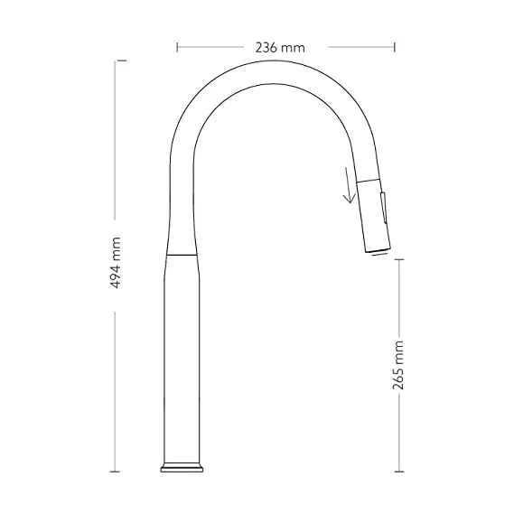 Carysil ALA 1512 Brass Kitchen Faucet - Crome