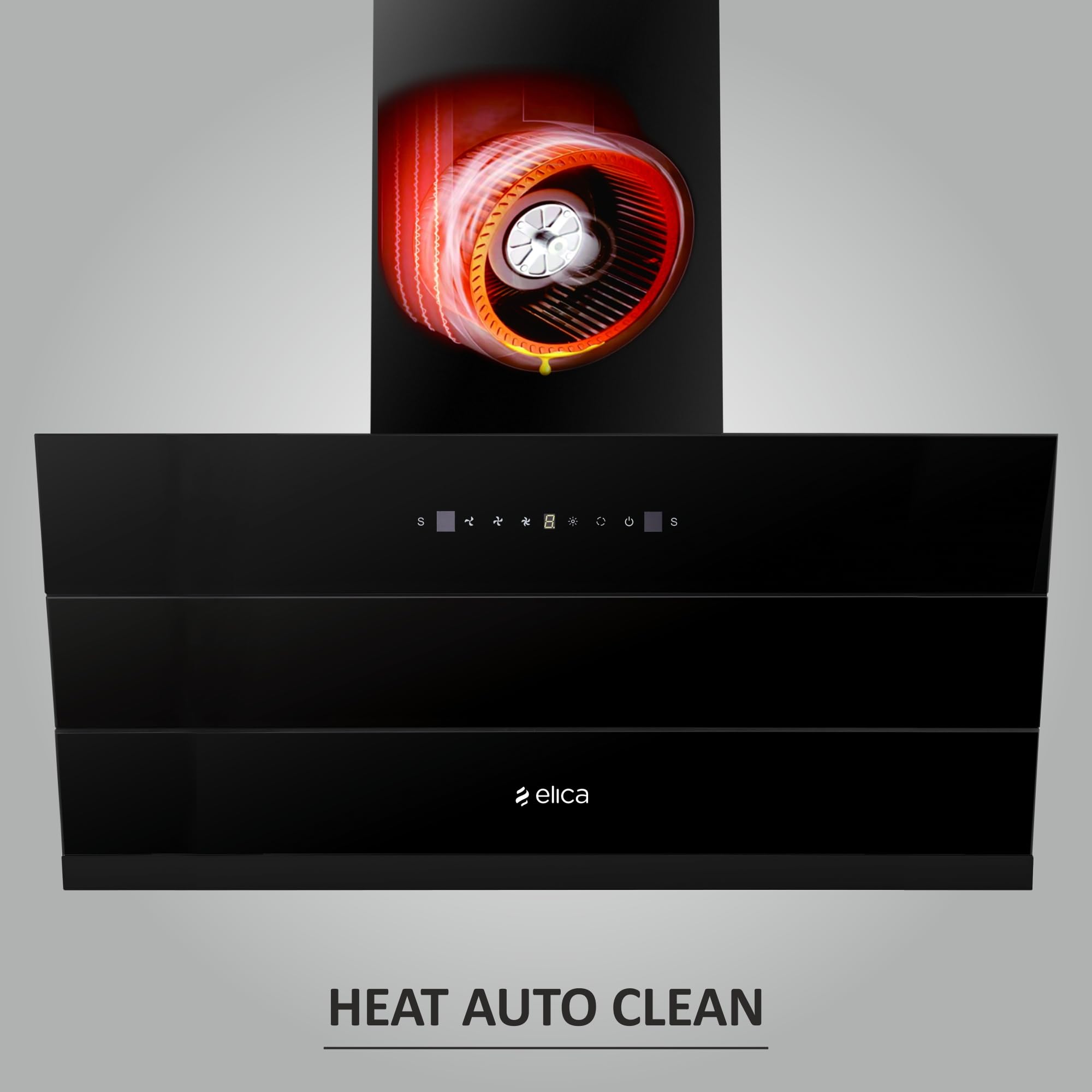 Elica 90 cm 1350 m3/hr Thermal Sensor Filterless Autoclean Angular Kitchen Chimney with 15 Years Warranty (AUTO SENSE EFL 108 HAC LTW VMS 90)