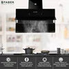 Faber Zenith FL HC SC BK 90cm Ducted Chimney with Odor Sensor (Black) - 1400m3/hr Auto Clean Wall Mount