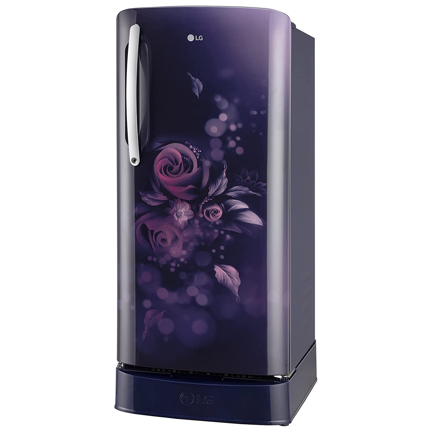 LG 204 L 5 Star Inverter Direct-Cool Single Door Refrigerator (GL-D211HBEZ, Blue Euphoria, Base stand with drawer & Fast Ice Making)