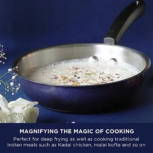 Meyer Centennial Stainless Steel Fry Pan Induction Base 70637 22cm Blue Diamond