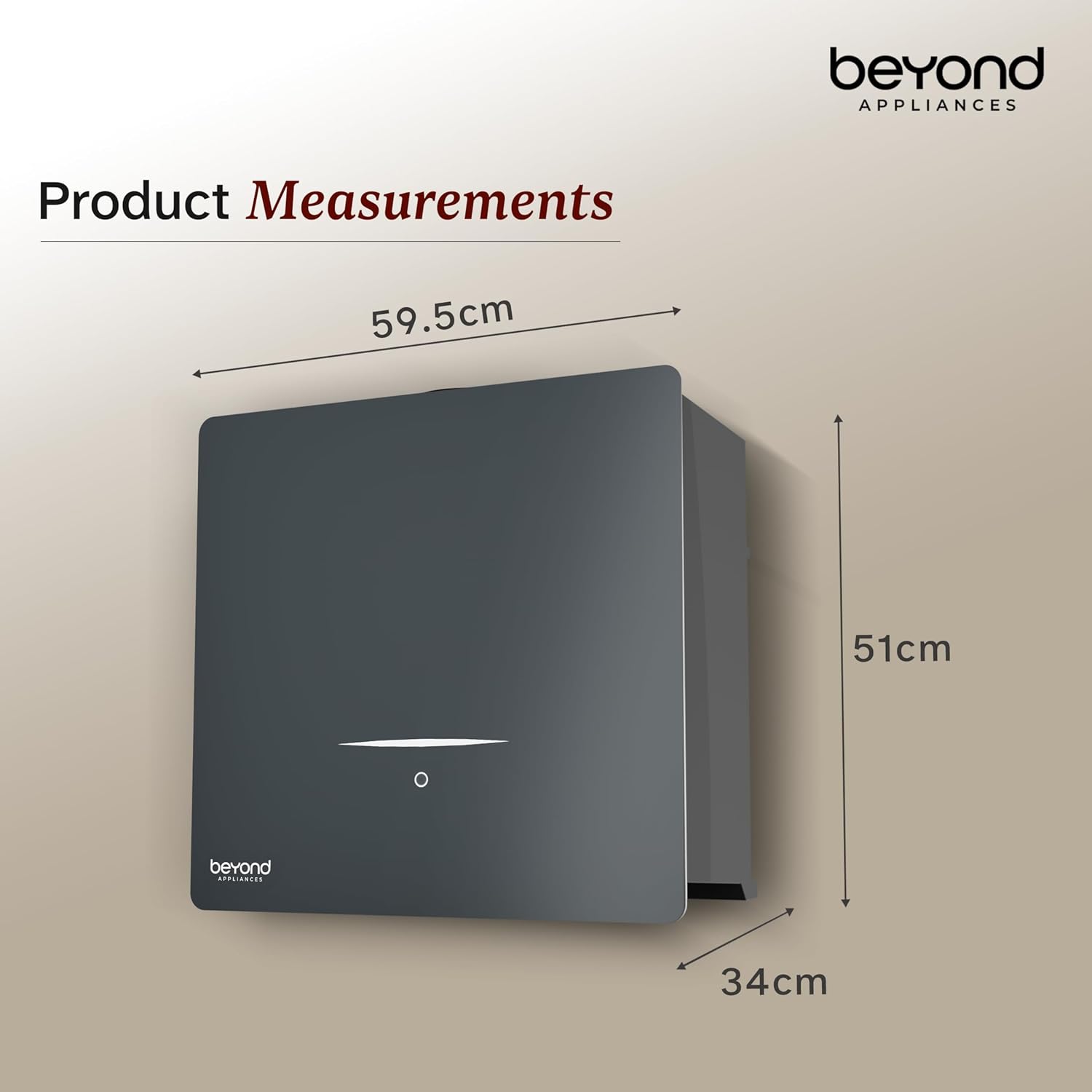 Beyond Appliances Cube Pro Plug N Play Ductless Kitchen Chimney | 1400 CMH