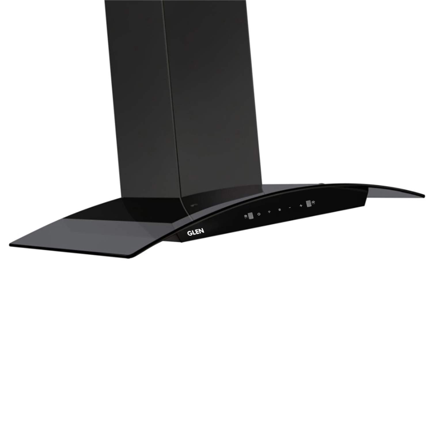 GLEN 90 cm 1200 m3/hr Auto-Clean Curved Glass Kitchen Chimney Filterless Motion Sensor Touch Controls (6060 Black)
