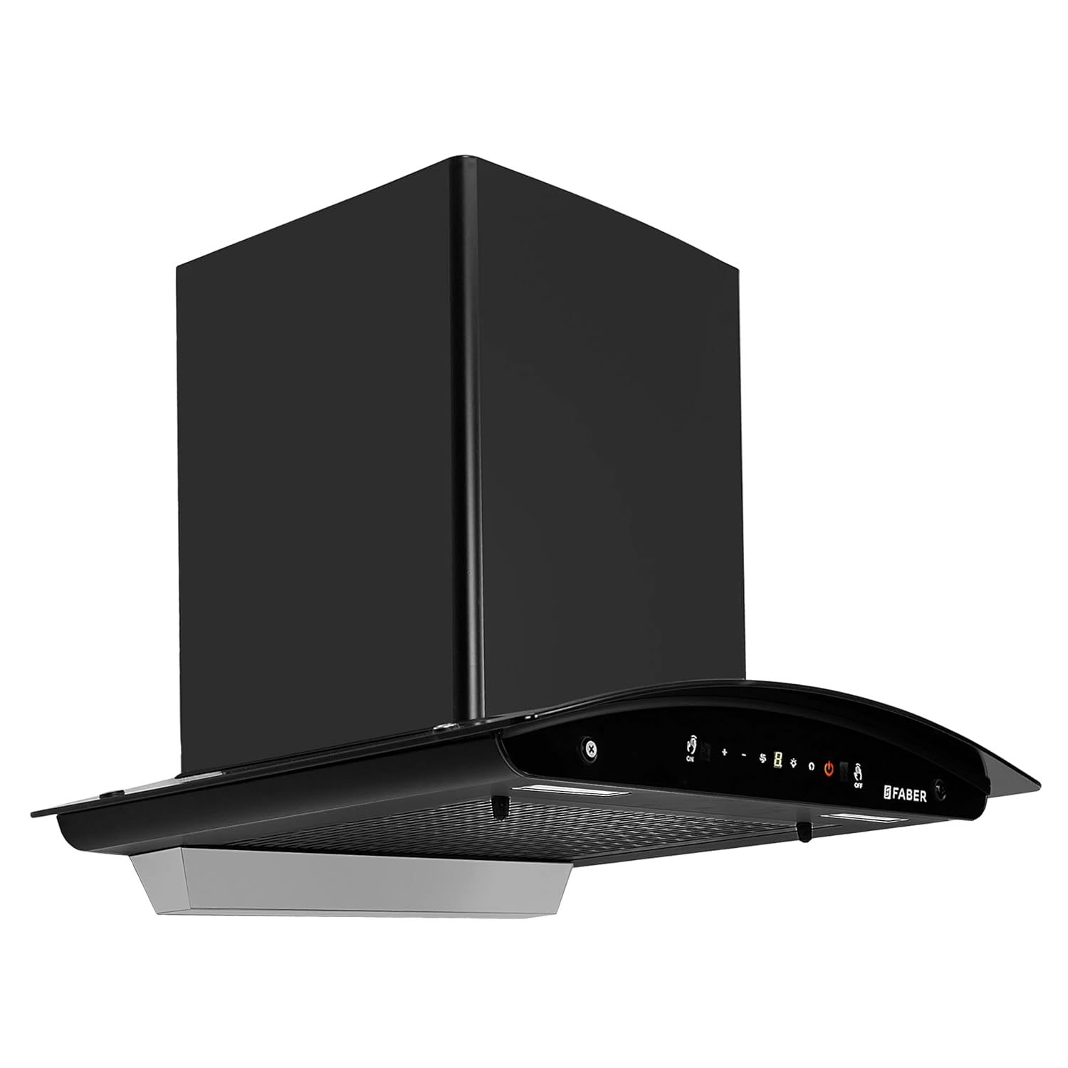 Faber 1500 m³/hr Autoclean Kitchen Chimney (HOOD MYSTIC BLDC FL HC BK 75, Filterless technology, Touch & Gesture with Remote control, Black)