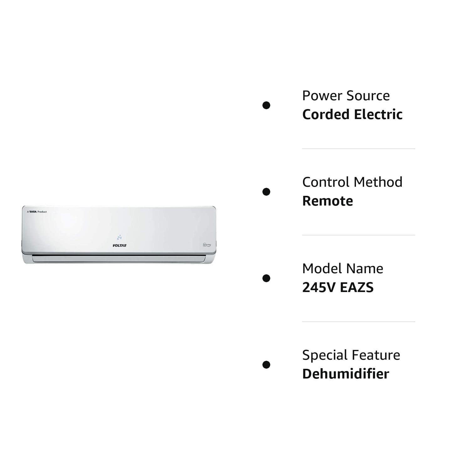 Voltas 2 Ton 5 Star Inverter Split AC 245V EAZS White
