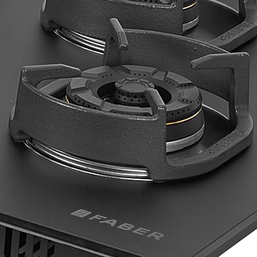 Faber 72cm 4 Burner Gas Hob | Flame Failure Device | Cast Iron Pan Support | Metal Knobs | 8 MM Matt Finish | Versatile Hob/Cooktop | Hob Della HD724 CI AI
