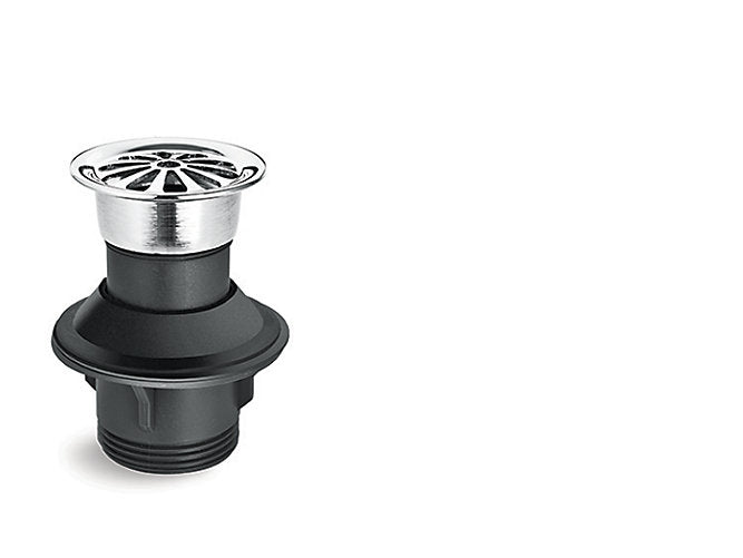 kohler K-45433IN-CP Grid drain without overflow hole in polished chrome