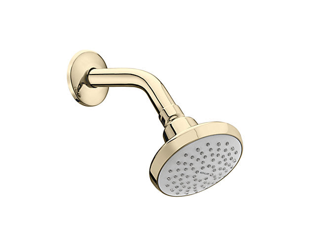 kohler K-16356IN-A-AF Single function showerhead in french gold (with shower arm and flange)
