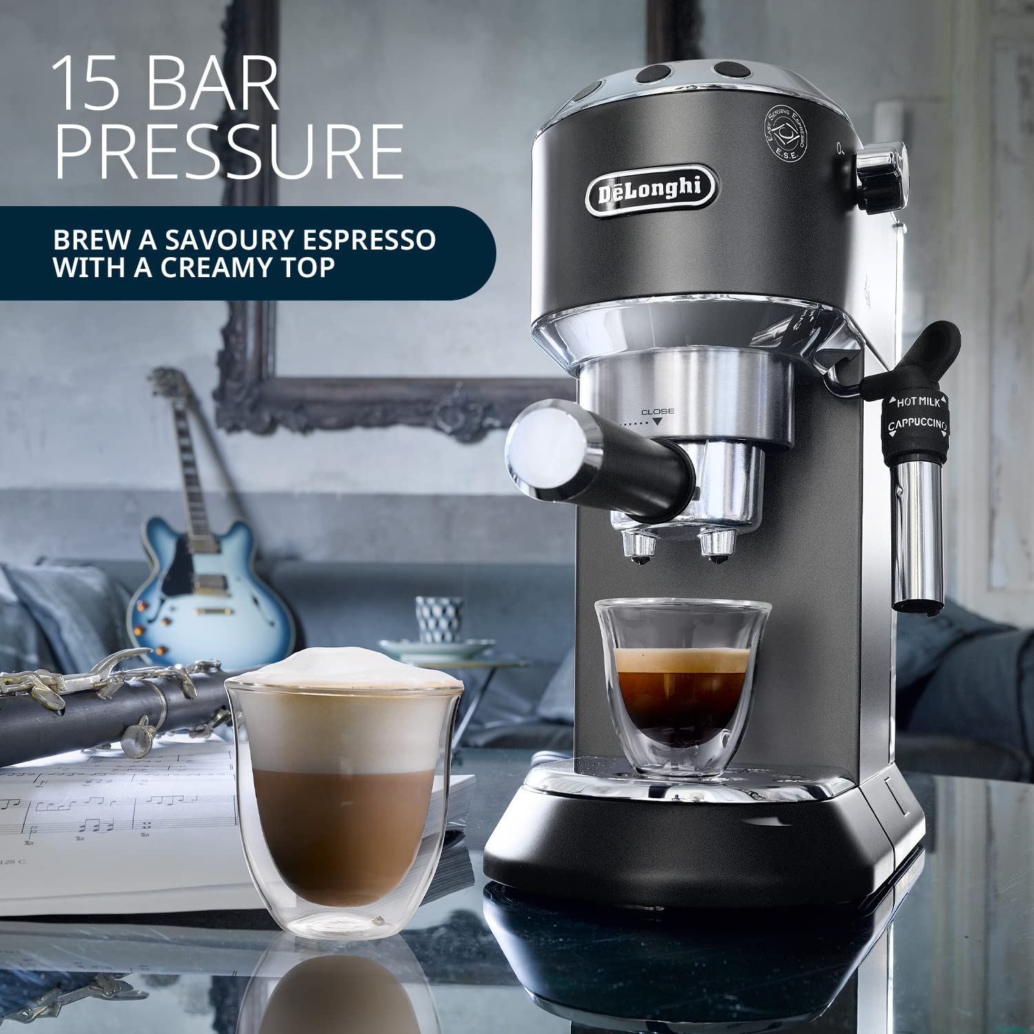 DeLonghi EC685.BK 1350-Watt Espresso Coffee Machine (Black)